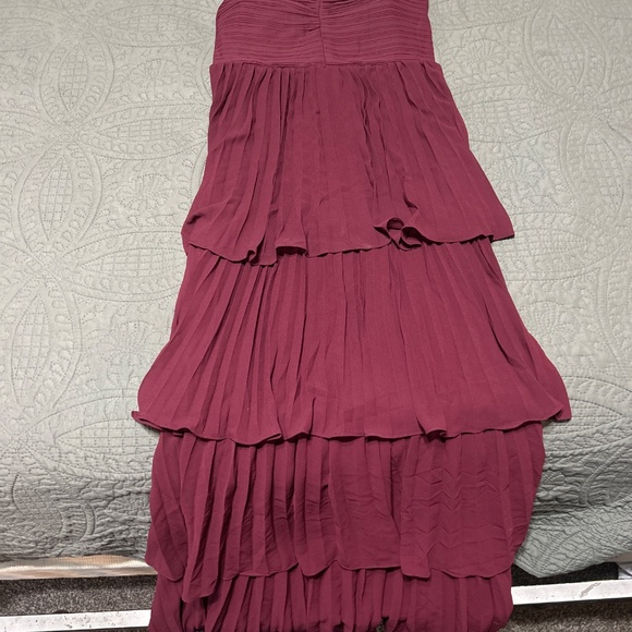 Lulus Seriously Sensational Plum Purple Strapless Tiered Maxi Dress - Size L - Picture 2 of 5